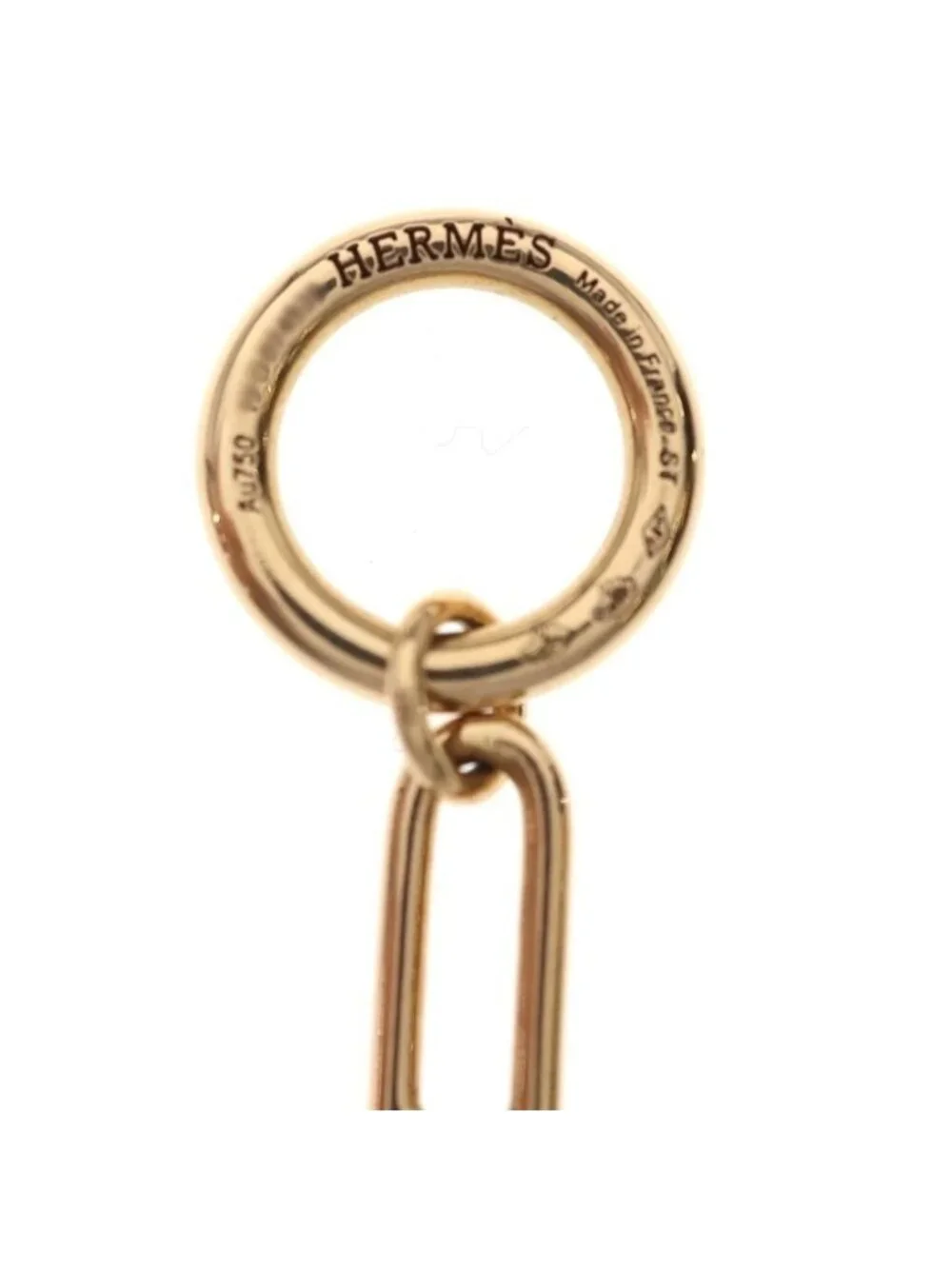 Hermes Chaine D'ancre Echappee 18k Pink Gold Necklace